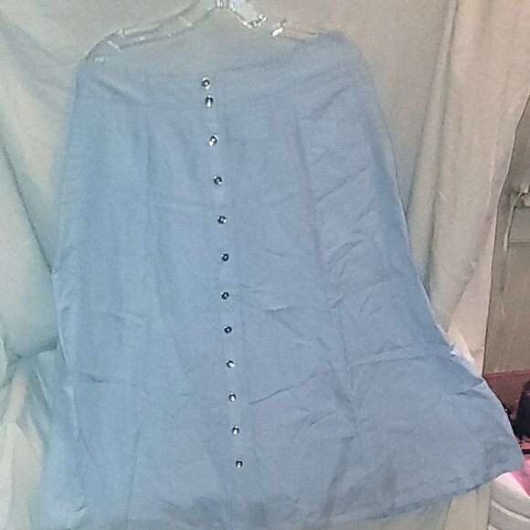 Grace Elements Light Blue Mid-length Skirt Size 10 - Picture 2 of 6